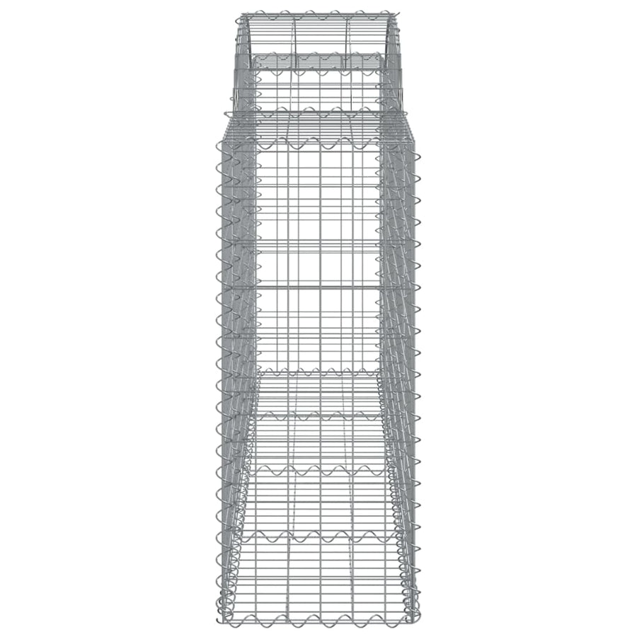 Arched Gabion Baskets 10 pcs 200x50x100/120 cm Galvanised Iron