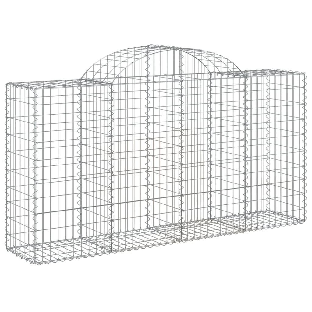 Arched Gabion Baskets 11 pcs 200x50x100/120 cm Galvanised Iron