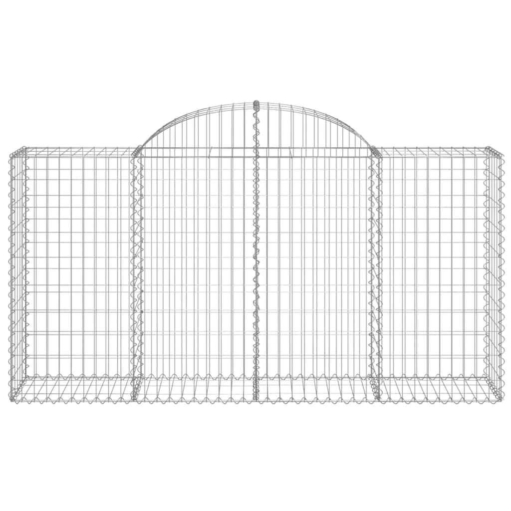 Arched Gabion Baskets 11 pcs 200x50x100/120 cm Galvanised Iron