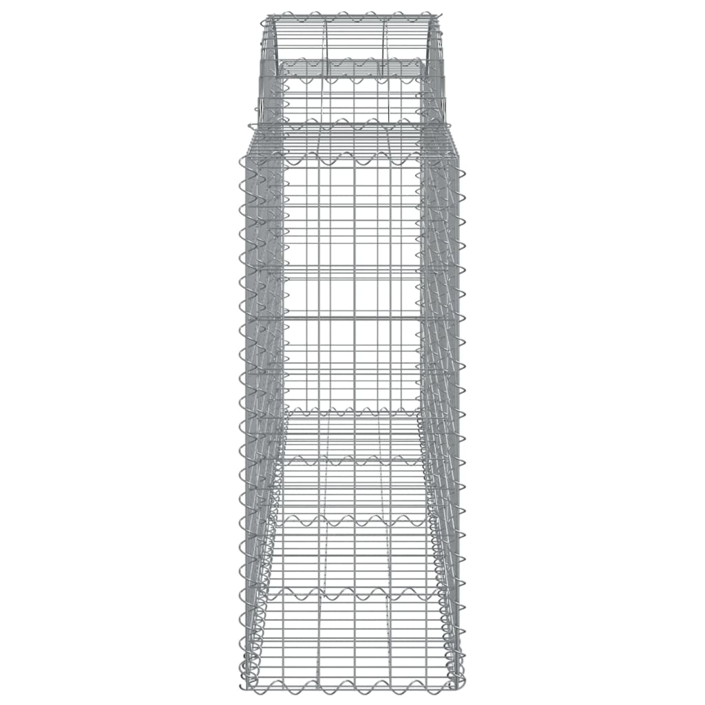 Arched Gabion Baskets 12 pcs 200x50x100/120 cm Galvanised Iron