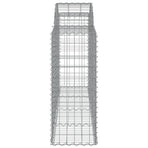 Arched Gabion Baskets 15 pcs 200x50x100/120 cm Galvanised Iron