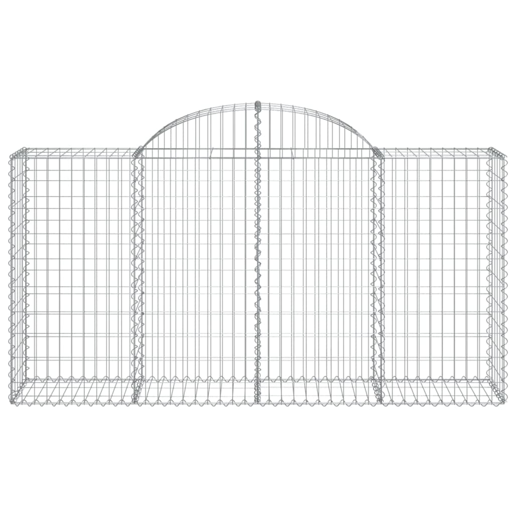 Arched Gabion Baskets 18 pcs 200x50x100/120 cm Galvanised Iron