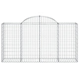Arched Gabion Baskets 25 pcs 200x50x100/120 cm Galvanised Iron - Top-Down View