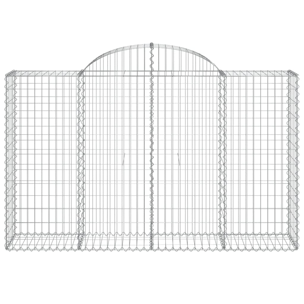 Arched Gabion Baskets 9 pcs 200x50x120/140 cm Galvanised Iron