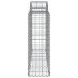 Arched Gabion Baskets 9 pcs 200x50x120/140 cm Galvanised Iron