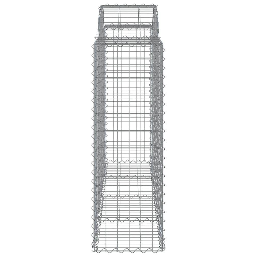 Arched Gabion Baskets 10 pcs 200x50x120/140 cm Galvanised Iron