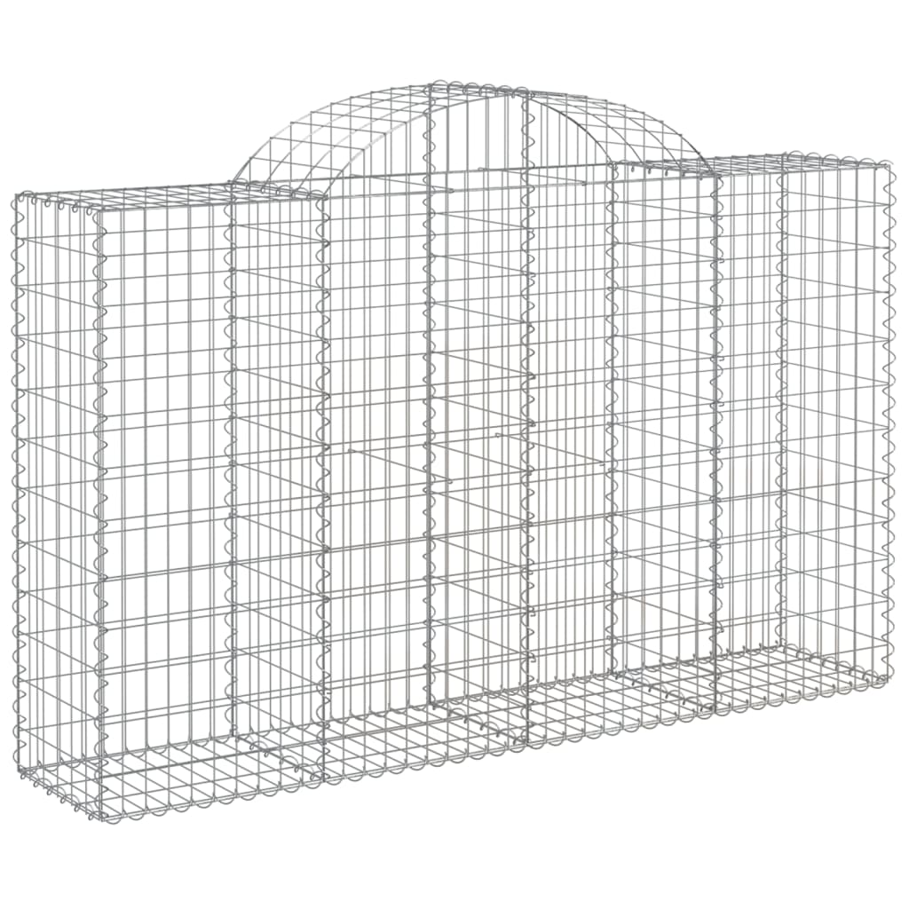 Arched Gabion Baskets 13 pcs 200x50x120/140 cm Galvanised Iron