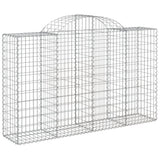 Arched Gabion Baskets 13 pcs 200x50x120/140 cm Galvanised Iron