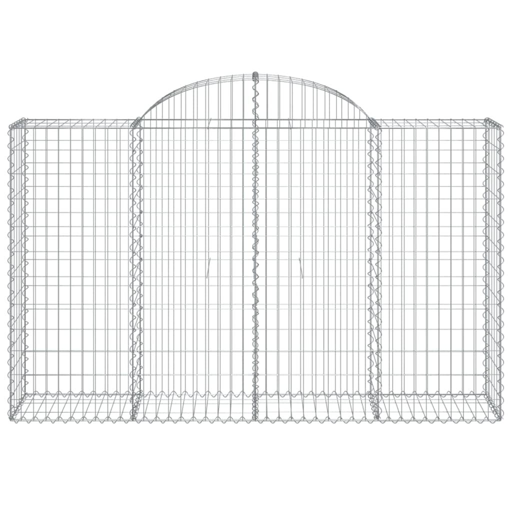 Arched Gabion Baskets 13 pcs 200x50x120/140 cm Galvanised Iron