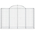 Arched Gabion Baskets 20 pcs 200x50x120/140 cm Galvanised Iron