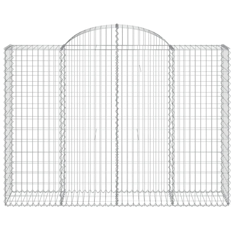 Arched Gabion Baskets 2 pcs 200x50x140/160 cm Galvanised Iron