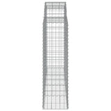 Arched Gabion Baskets 2 pcs 200x50x140/160 cm Galvanised Iron