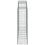 Arched Gabion Baskets 2 pcs 200x50x140/160 cm Galvanised Iron