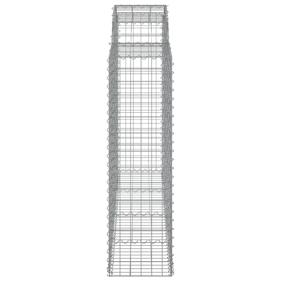 Arched Gabion Baskets 2 pcs 200x50x140/160 cm Galvanised Iron