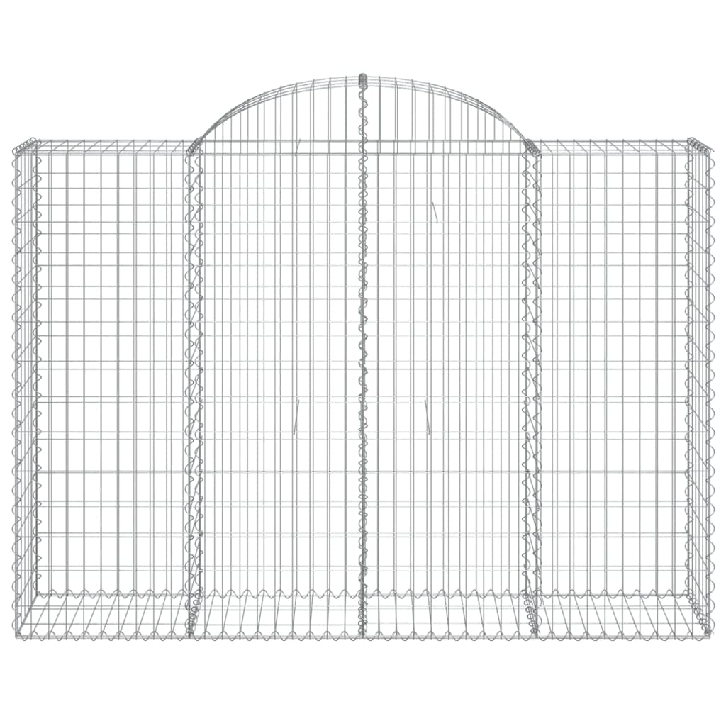 Arched Gabion Baskets 3 pcs 200x50x140/160 cm Galvanised Iron