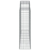 Arched Gabion Baskets 7 pcs 200x50x140/160 cm Galvanised Iron