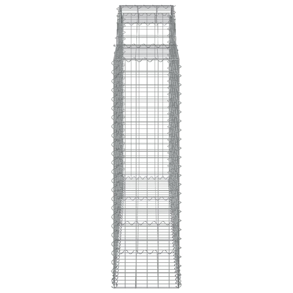 Arched Gabion Baskets 10 pcs 200x50x140/160 cm Galvanised Iron