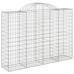 Arched Gabion Baskets 12 pcs 200x50x140/160 cm Galvanised Iron