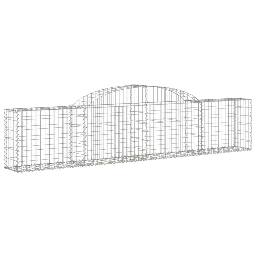 Arched Gabion Baskets 3 pcs 300x30x60/80 cm Galvanised Iron