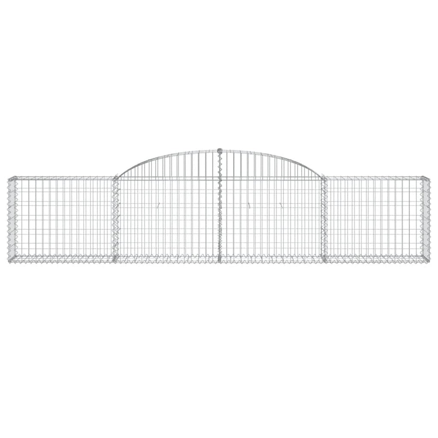 Arched Gabion Baskets 3 pcs 300x30x60/80 cm Galvanised Iron