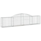 Arched Gabion Baskets 4 pcs 300x30x60/80 cm Galvanised Iron - Side View