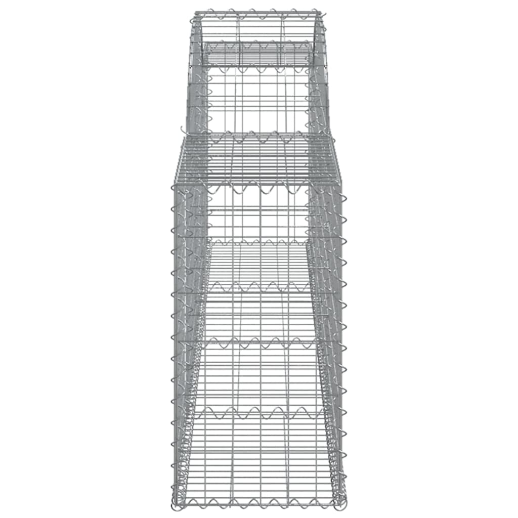 Arched Gabion Baskets 9 pcs 300x30x60/80 cm Galvanised Iron