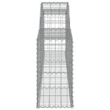 Arched Gabion Baskets 10 pcs 300x30x60/80 cm Galvanised Iron - 45-Degree Angle