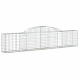 Arched Gabion Baskets 13 pcs 300x30x60/80 cm Galvanised Iron - Side View