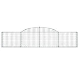 Arched Gabion Baskets 13 pcs 300x30x60/80 cm Galvanised Iron - Top-Down View