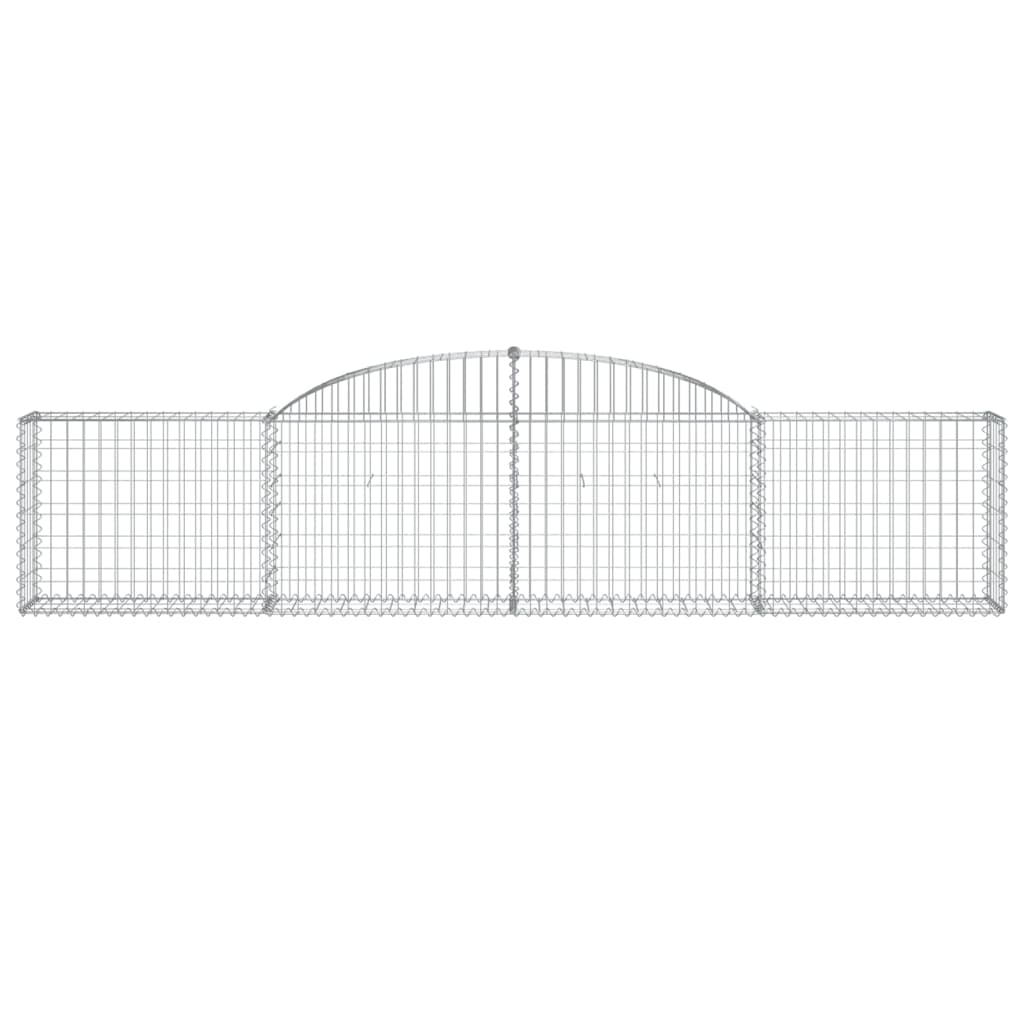 Arched Gabion Baskets 15 pcs 300x30x60/80 cm Galvanised Iron