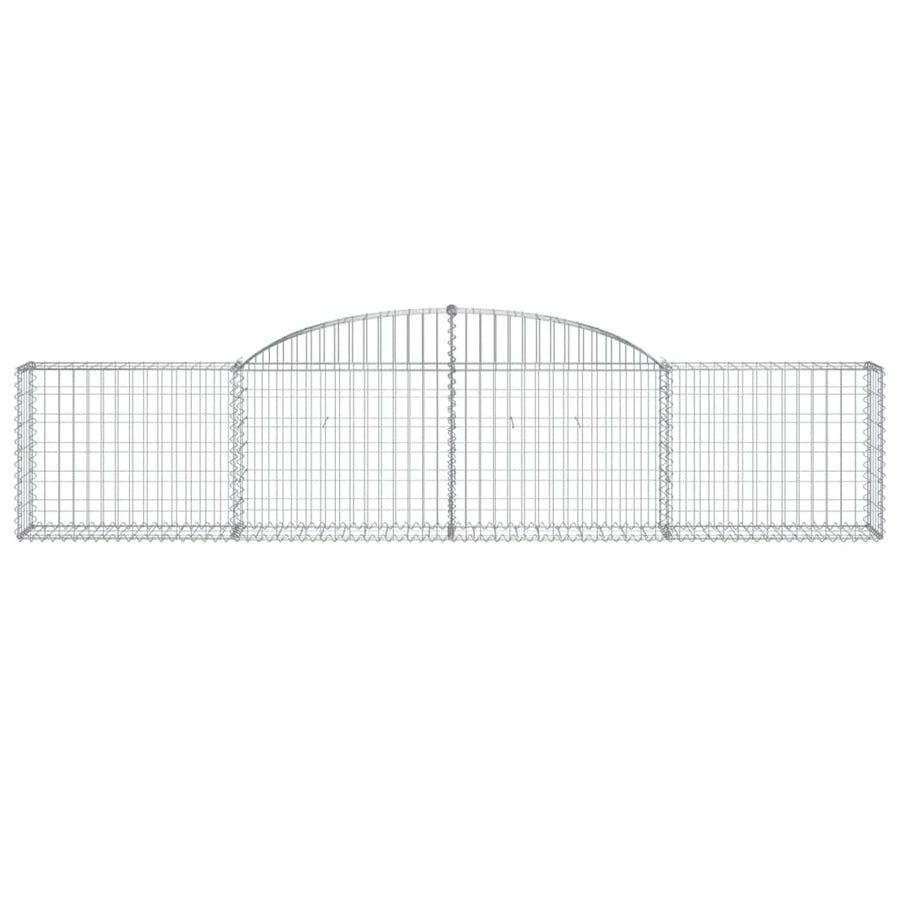 Arched Gabion Baskets 17 pcs 300x30x60/80 cm Galvanised Iron