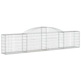 Arched Gabion Baskets 20 pcs 300x30x60/80 cm Galvanised Iron - Side View