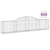 Arched Gabion Baskets 25 pcs 300x30x60/80 cm Galvanised Iron