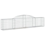 Arched Gabion Baskets 25 pcs 300x30x60/80 cm Galvanised Iron - Side View