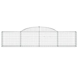 Arched Gabion Baskets 25 pcs 300x30x60/80 cm Galvanised Iron - Top-Down View