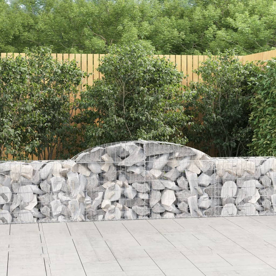 Arched Gabion Baskets 25 pcs 300x30x60/80 cm Galvanised Iron
