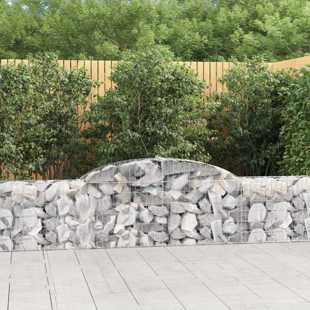 Arched Gabion Baskets 30 pcs 300x30x60/80 cm Galvanised Iron