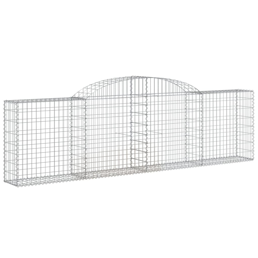 Arched Gabion Baskets 3 pcs 300x30x80/100 cm Galvanised Iron