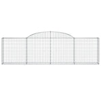 Arched Gabion Baskets 3 pcs 300x30x80/100 cm Galvanised Iron