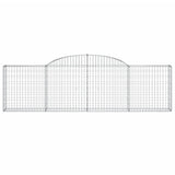 Arched Gabion Baskets 4 pcs 300x30x80/100 cm Galvanised Iron