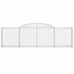 Arched Gabion Baskets 4 pcs 300x30x80/100 cm Galvanised Iron