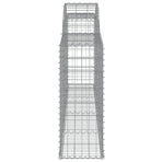 Arched Gabion Baskets 4 pcs 300x30x80/100 cm Galvanised Iron