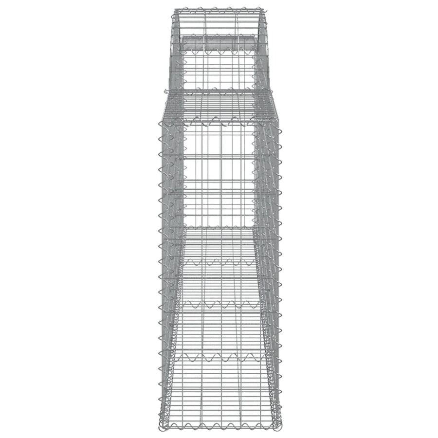Arched Gabion Baskets 4 pcs 300x30x80/100 cm Galvanised Iron