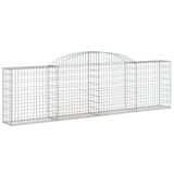 Arched Gabion Baskets 6 pcs 300x30x80/100 cm Galvanised Iron - Side View