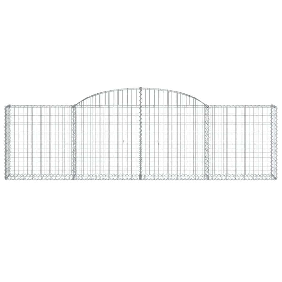 Arched Gabion Baskets 7 pcs 300x30x80/100 cm Galvanised Iron