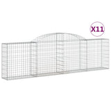 Arched Gabion Baskets 11 pcs 300x30x80/100 cm Galvanised Iron