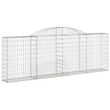 Arched Gabion Baskets 4 pcs 300x30x100/120 cm Galvanised Iron - Side View