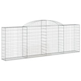 Arched Gabion Baskets 5 pcs 300x30x100/120 cm Galvanised Iron - Side View