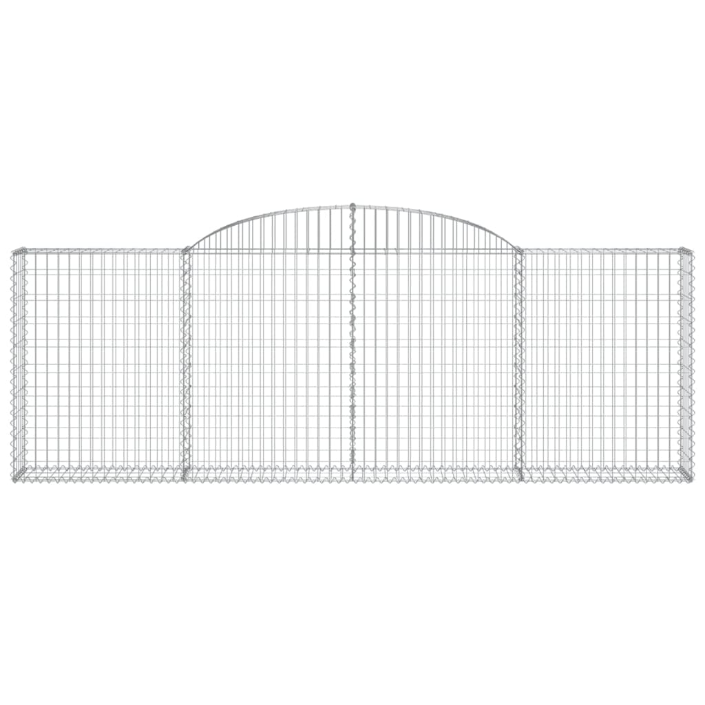 Arched Gabion Baskets 10 pcs 300x30x100/120 cm Galvanised Iron