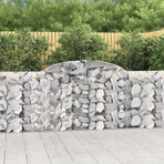 Arched Gabion Baskets 10 pcs 300x30x100/120 cm Galvanised Iron
